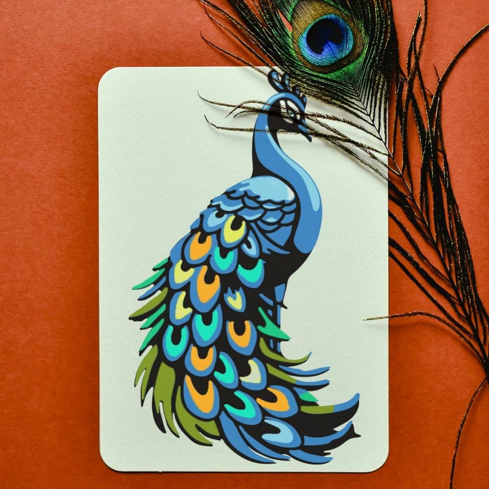 3Pcs Layered Peacock Stencils  - đánh giá và giá Paint Brush