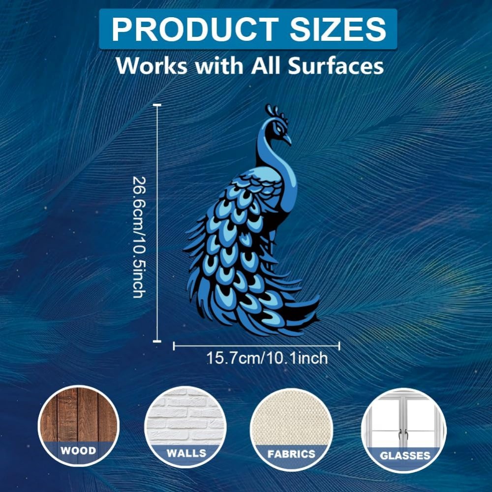 3Pcs Layered Peacock Stencils  - đánh giá và giá Paint Brush