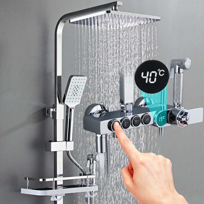 Luxury Silver Led Digital Disp - đánh giá và giá Faucet