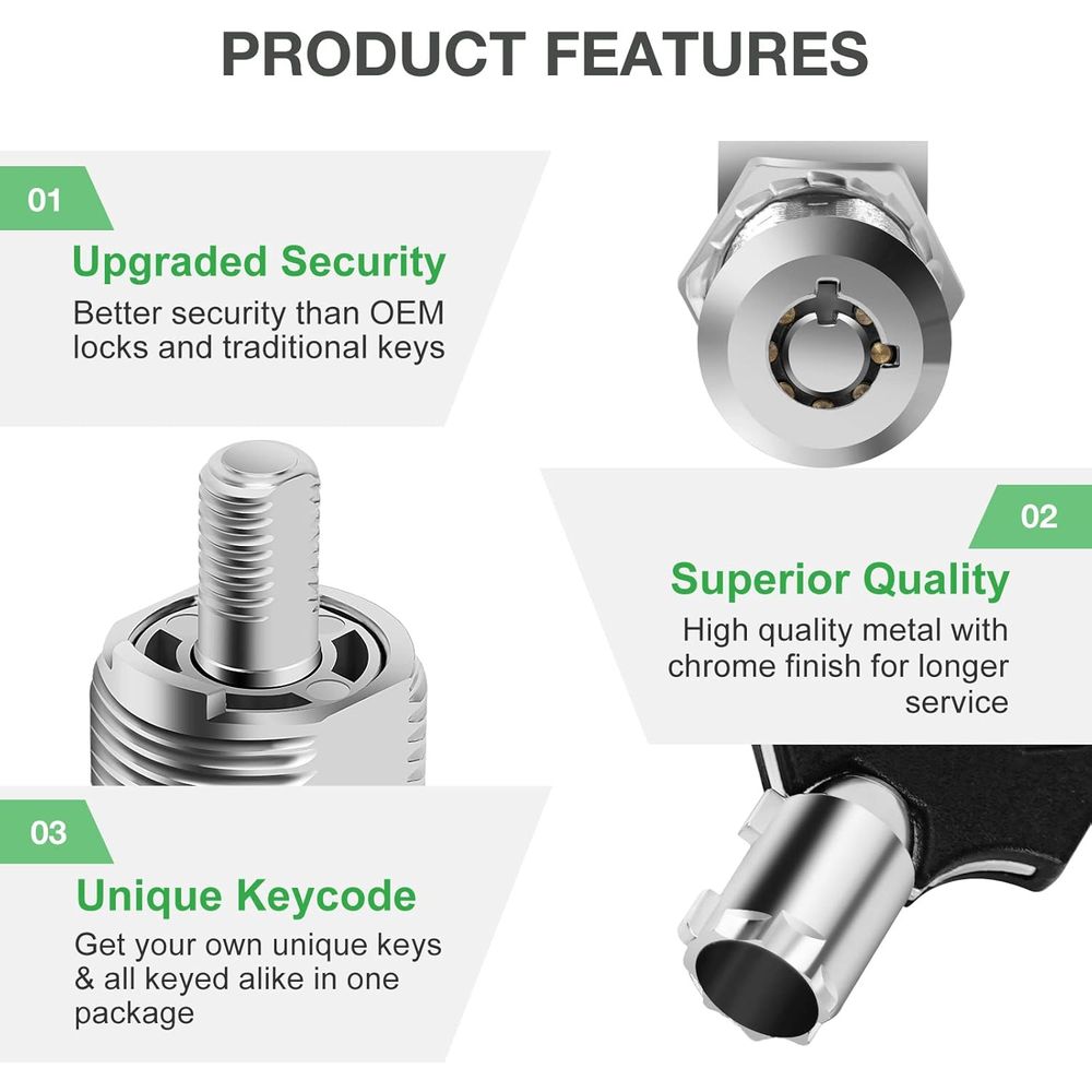 5 Pack Cabinet Lock with Keys, - đánh giá và giá Door Lock