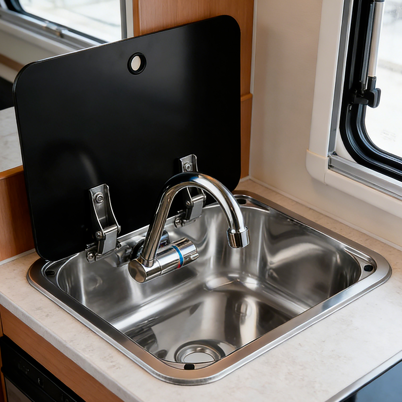 Compact Stainless Steel RV Sin - đánh giá và giá Faucet