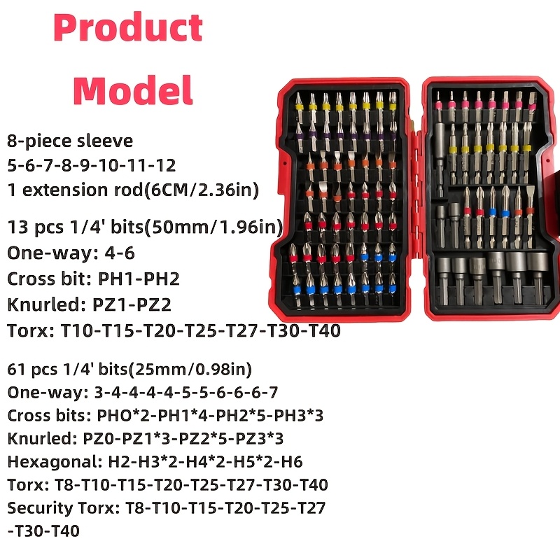 83Pcs Screwdriver Bit Set Impa - đánh giá và giá Drill Bits