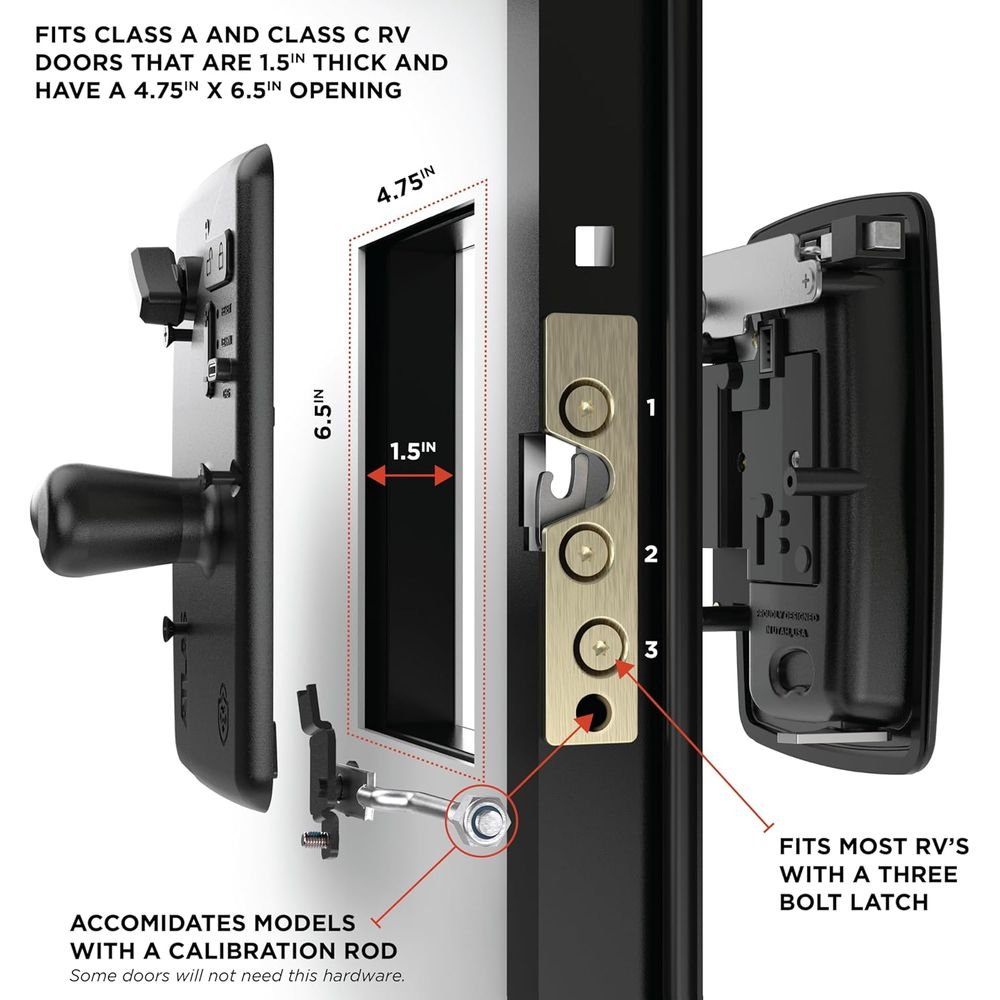 Atlas RV Door Lock for Class A - đánh giá và giá Door Lock
