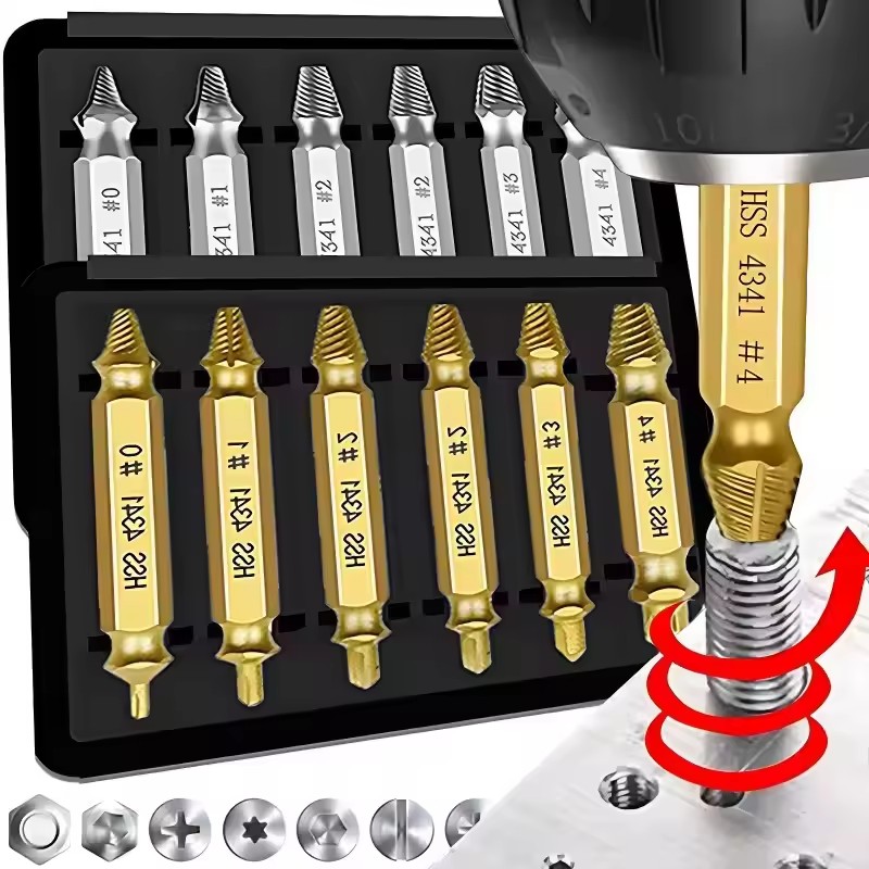 Damaged Broken Screw Extractor - đánh giá và giá Drill Bits