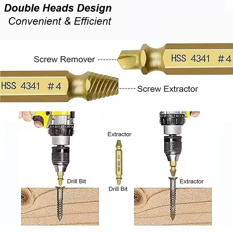 Damaged Broken Screw Extractor - đánh giá và giá Drill Bits