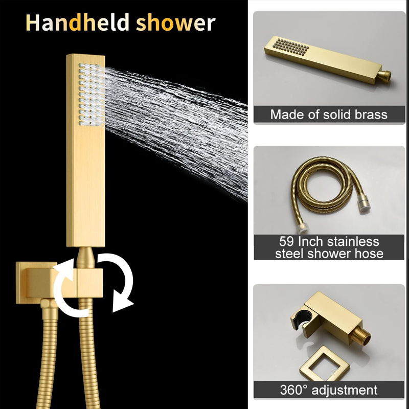 Brass Brushed Gold Digital Dis - đánh giá và giá Faucet