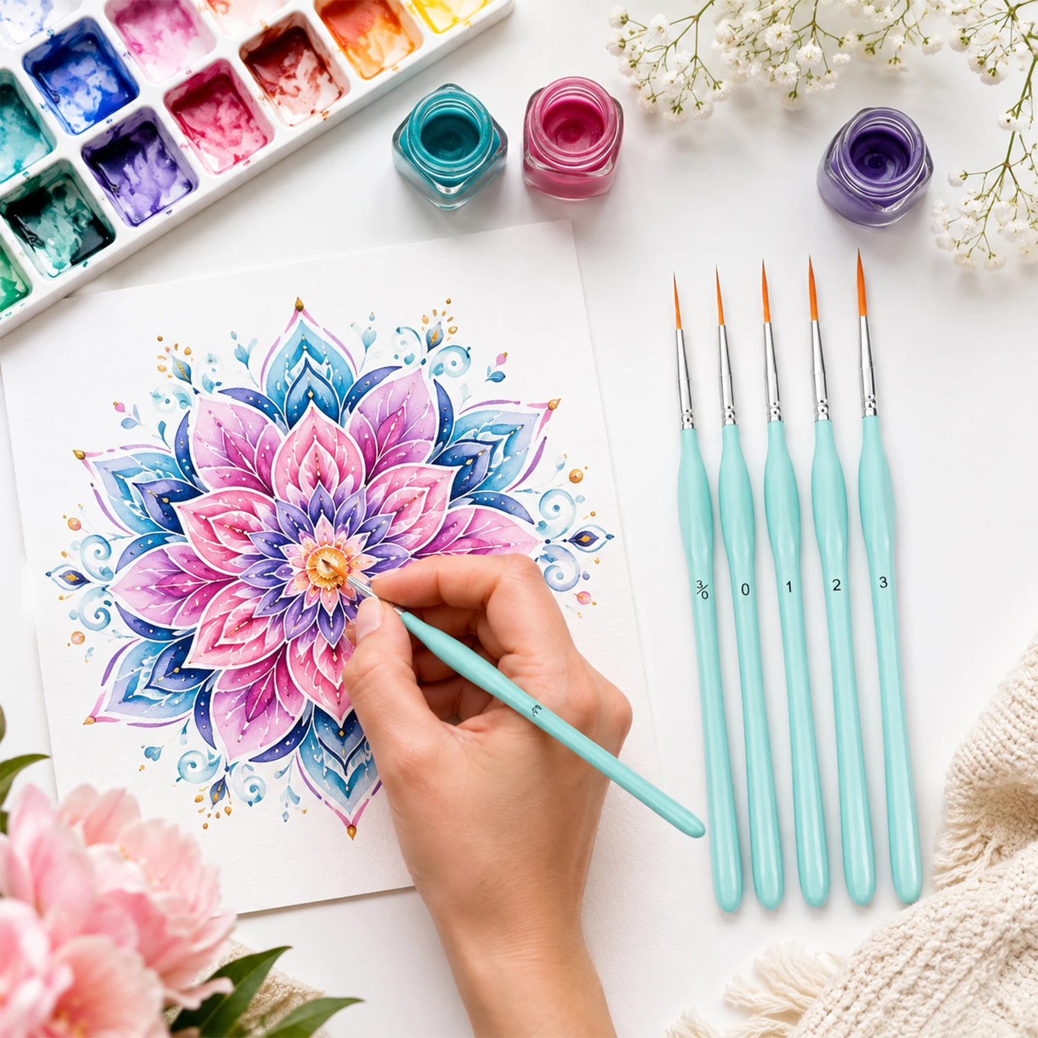 6pcs Rigger Paint Brushes Set, - đánh giá và giá Paint Brush